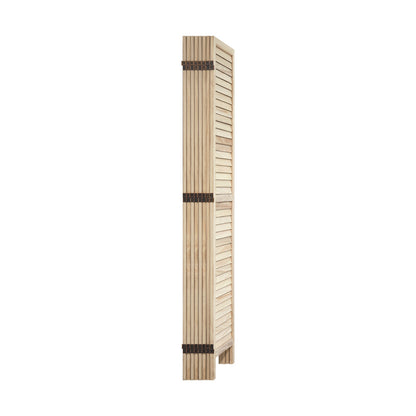 4 Panel Room Divider Timber Wooden Natural