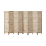 4 Panel Room Divider Timber Wooden Natural