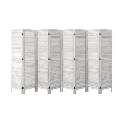 4 Panel Room Divider Timber Wooden Natural