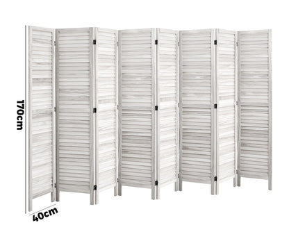 4 Panel Room Divider Timber Wooden Natural