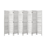 4 Panel Room Divider Timber Wooden Natural
