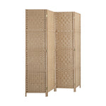 4 Panel Room Divider Privacy Screen Wood