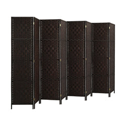 8 Panel Room Divider Privacy Screen Brown