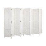 8 Panel Room Divider Privacy Screen Brown