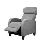 Fabric Reclining Armchair - Grey