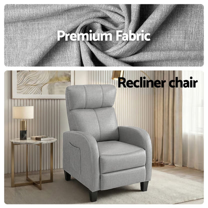 Grey Massage Recliner Chair Small king