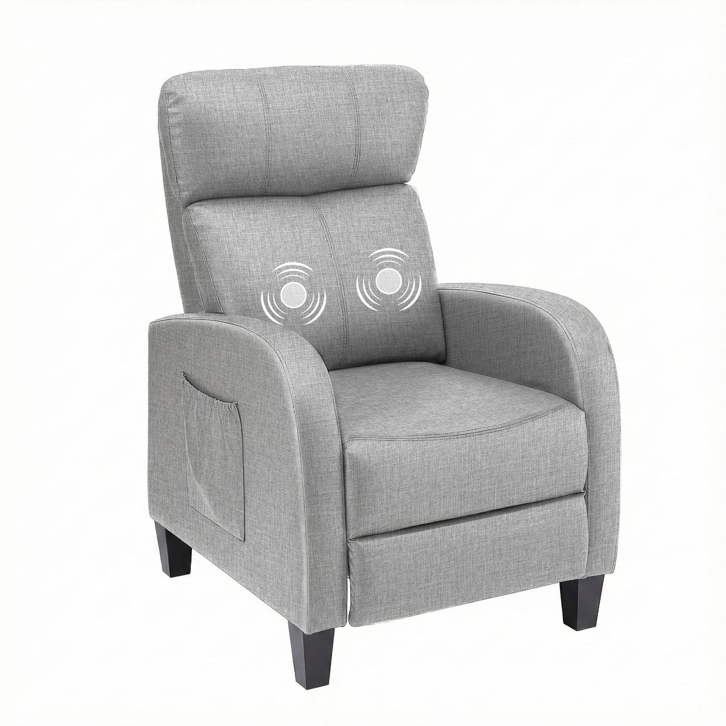 Grey Massage Recliner Chair Small king