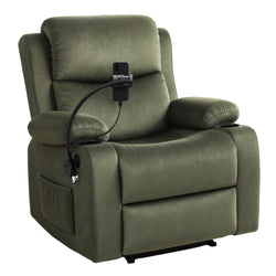 Recliner Chair Heated Massage Chair with Phone Holder Velvet