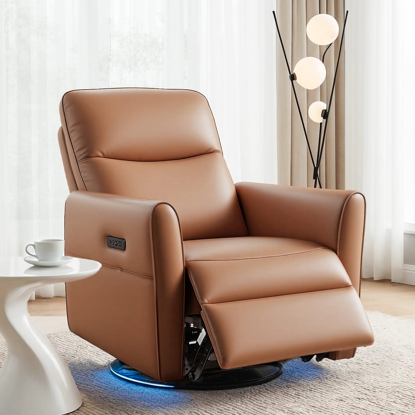 Recliner Chair Brown Leather king