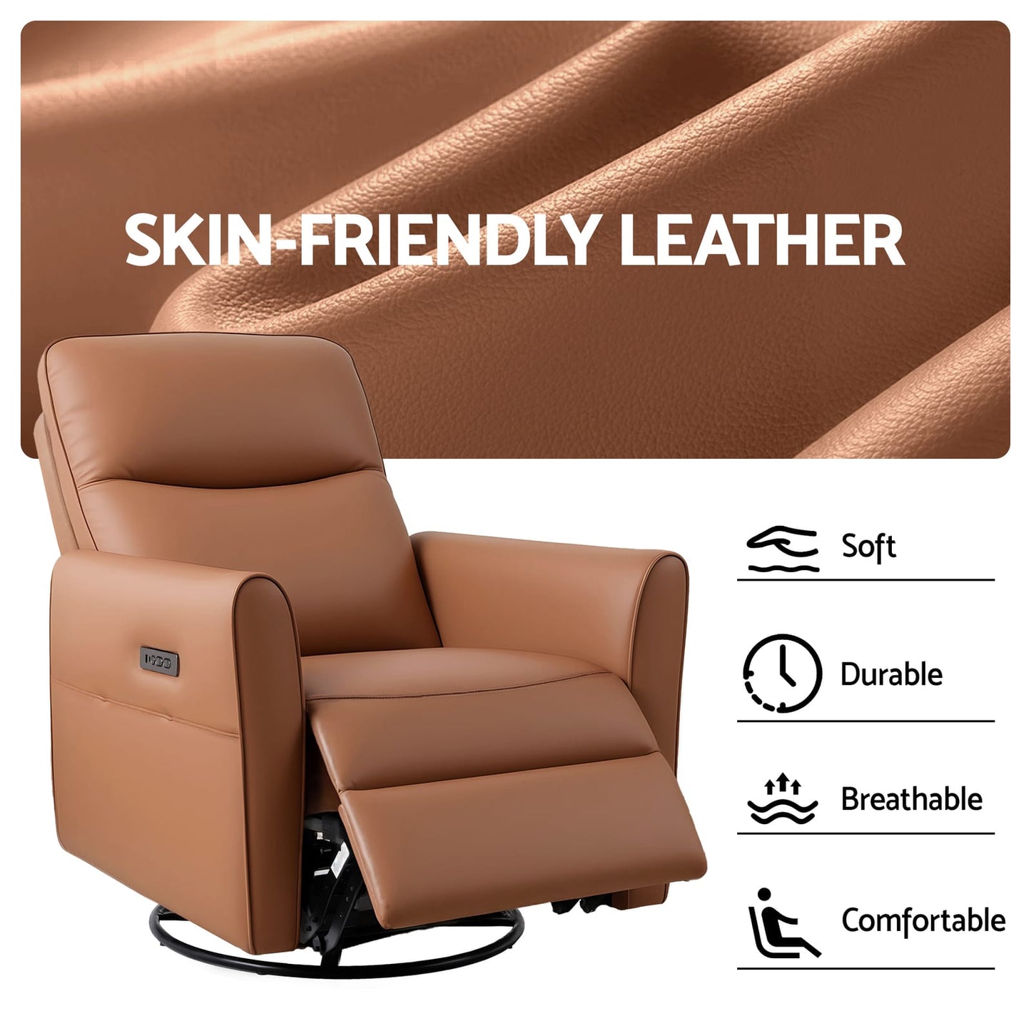 Recliner Chair Brown Leather king
