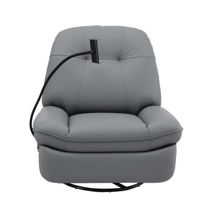 Swivel Recliner Chair Grey 100x90x96cm