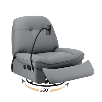 Swivel Recliner Chair Grey 100x90x96cm