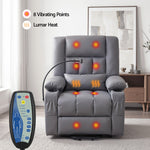 Power Lift Recliner Chair Massage Heat Grey | HomeAndLiving