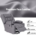 Power Lift Recliner Chair Massage Heat Grey | HomeAndLiving