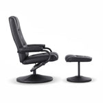 Swivel Recliner Chair Ottoman Set PU Leather | HomeAndLiving