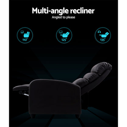 Recliner Armchair Brown Leather Bolivia