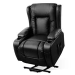 Recliner Chair Lift Assist Heated Massage Chair Leather Rukwa
