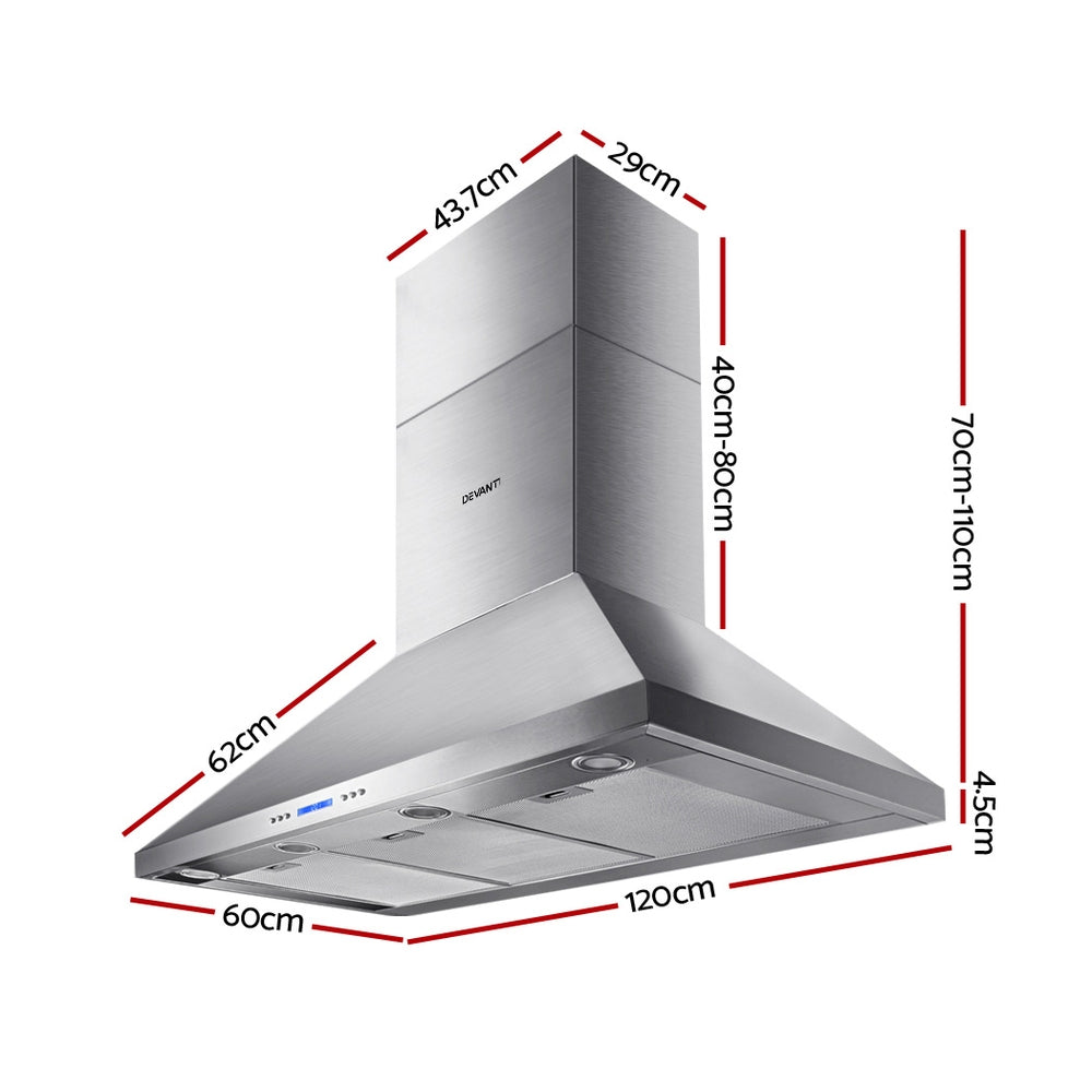 1200Mm Range Hood 120Cm Bbq Commercial Rangehood