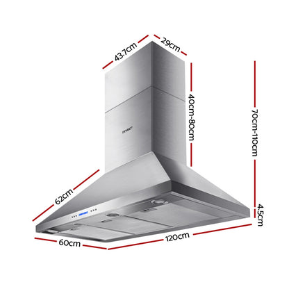 1200Mm Range Hood 120Cm Bbq Commercial Rangehood