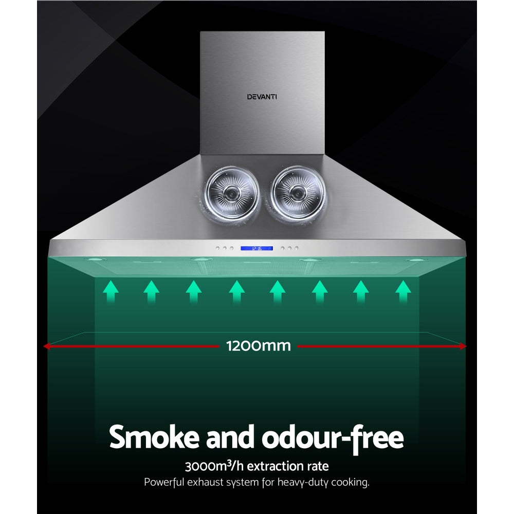 1200Mm Range Hood 120Cm Bbq Commercial Rangehood