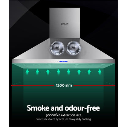 1200Mm Range Hood 120Cm Bbq Commercial Rangehood