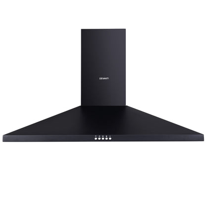 900Mm Range Hood 90Cm Rangehood Black