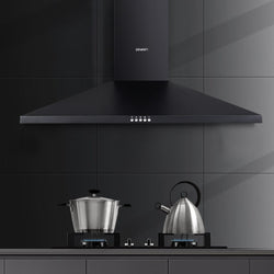 900Mm Range Hood 90Cm Rangehood Black