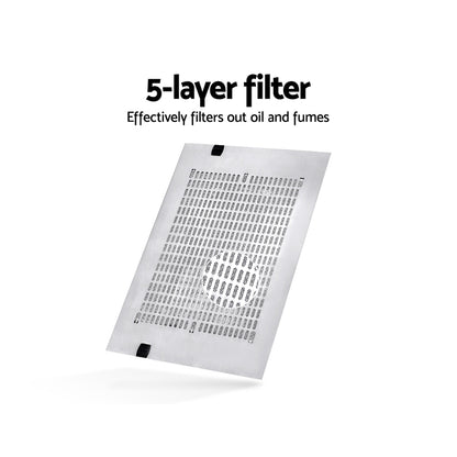 600mm Range Hood 60cm Rangehood Kitchen Canopy LED Light Stainless Steel