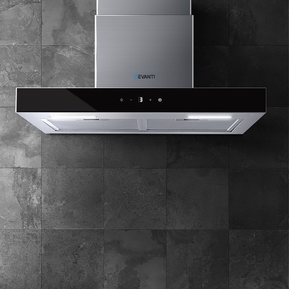 600Mm Range Hood 60Cm Rangehood Glass Stainless Steel