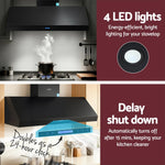 1500mm Commercial BBQ Range Hood Dual Motor W/ Remote Control Black