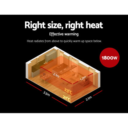 Electric Radiant Strip Heater Outdoor 1800W