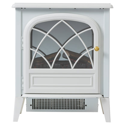 Electric Fire Stove White Compact