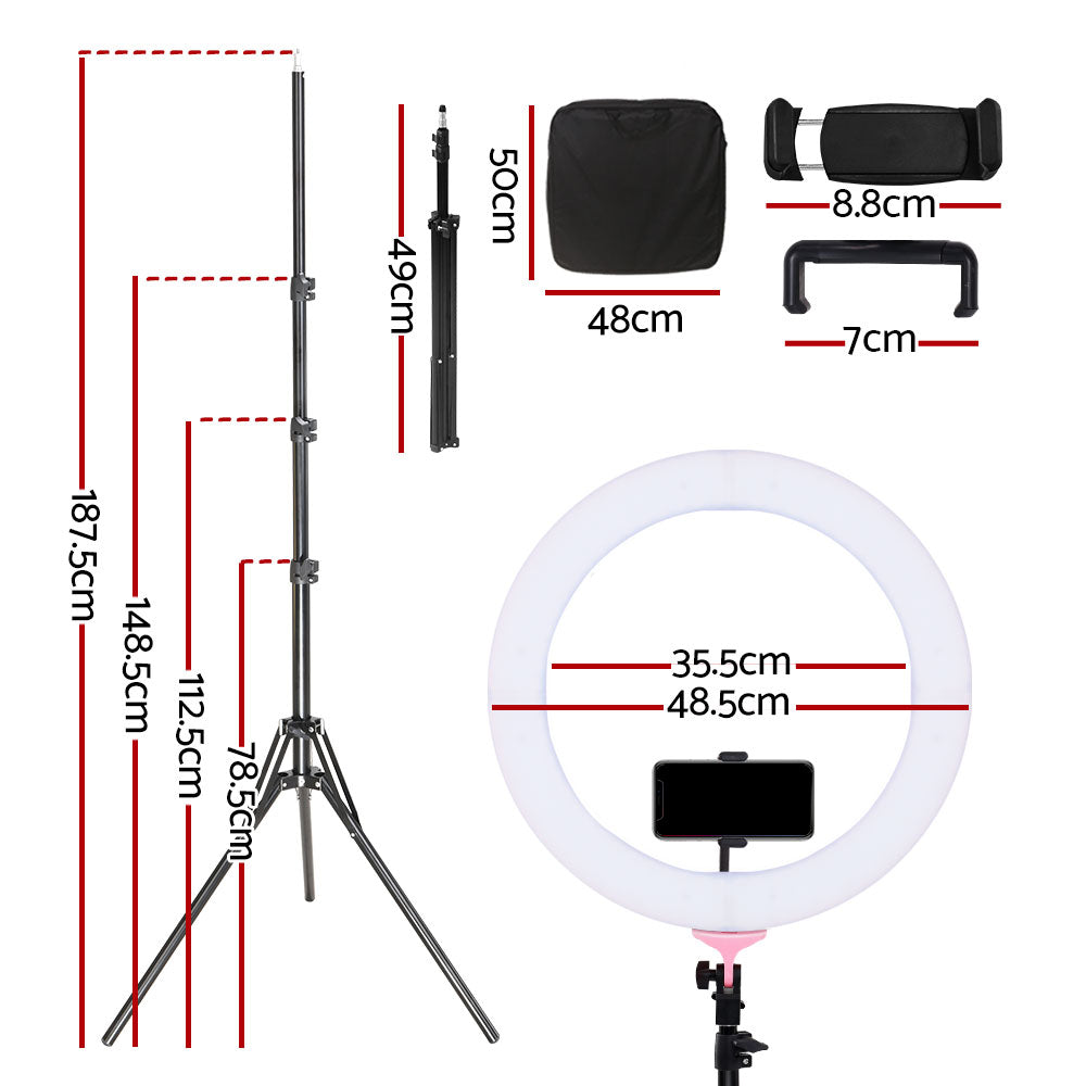 Ring Light 19" Tripod Stand Pink