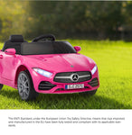 Mercedes-Benz Kids Ride On Car 12V Electric Toy w/ Remote Pink