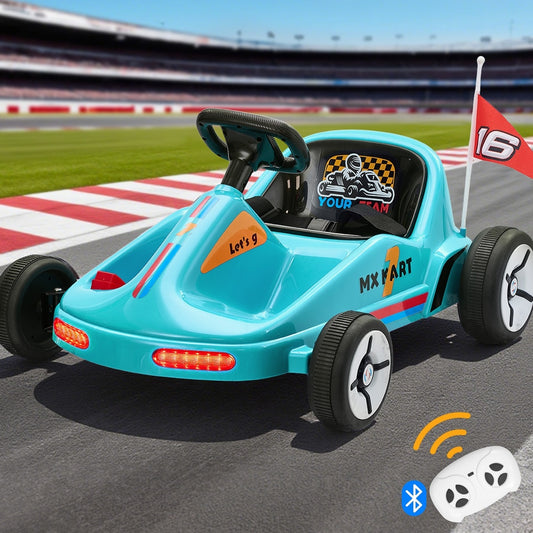 Ride on Car Electric Kart with Light Bluetooth Blue