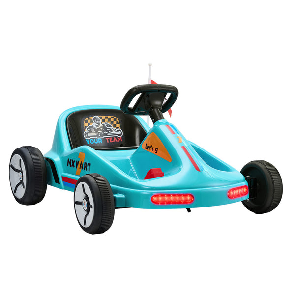  Ride on Car Electric Kart with Light Bluetooth Blue