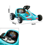 Ride on Car Electric Kart with Light Bluetooth Blue