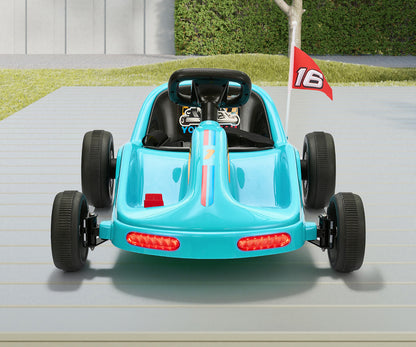 Ride on Car Electric Kart with Light Bluetooth Blue