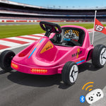 Ride on Car Electric Kart with Light Bluetooth Pink