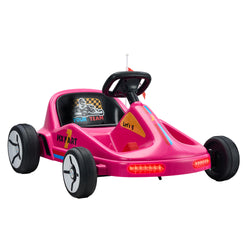 Ride on Car Electric Kart with Light Bluetooth Pink