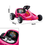 Ride on Car Electric Kart with Light Bluetooth Pink