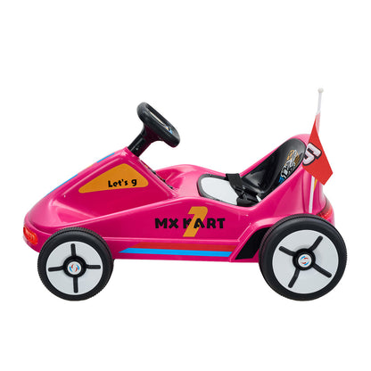 Ride on Car Electric Kart with Light Bluetooth Pink