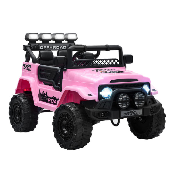 Ride-On Electric Jeep Car Bluetooth Pink Kids Toy Battery-Powered Vehicle