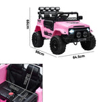 Ride-On Electric Jeep Car Bluetooth Pink Kids Toy Battery-Powered Vehicle