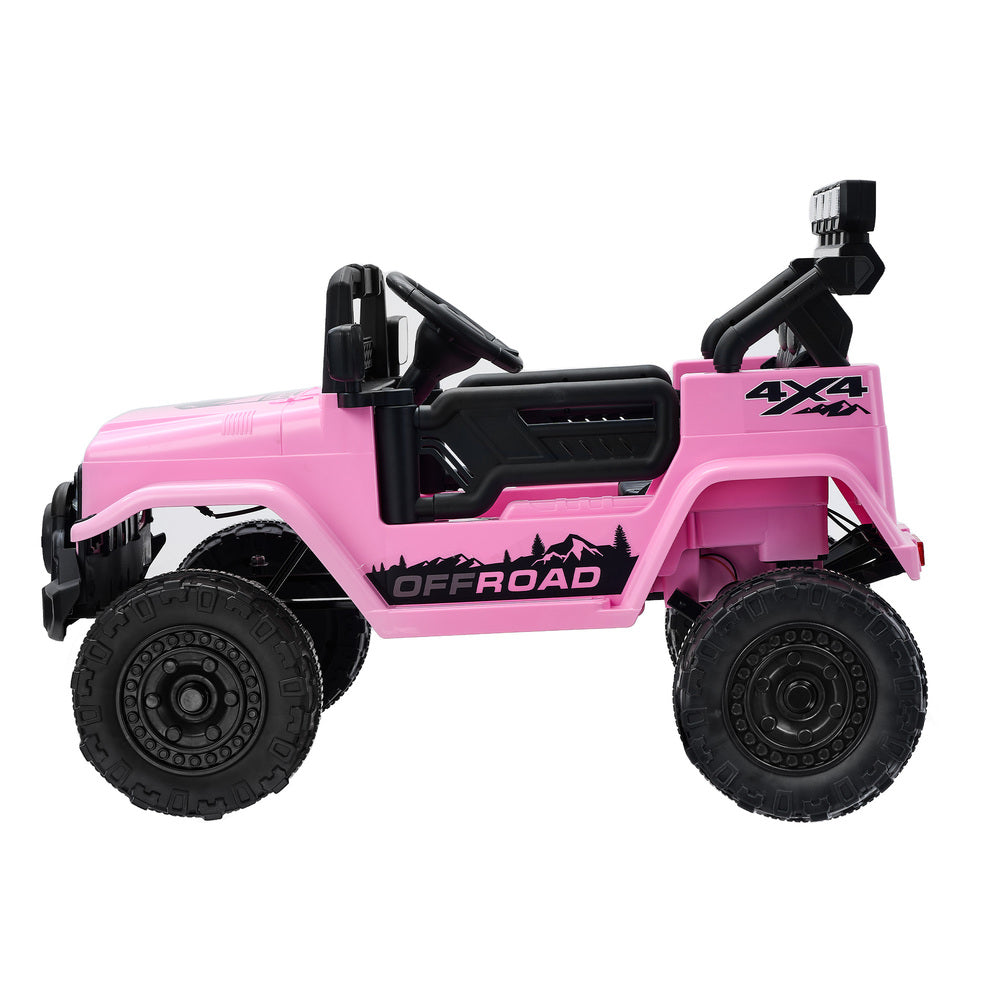 Ride-On Electric Jeep Car Bluetooth Pink Kids Toy Battery-Powered Vehicle