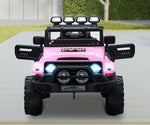 Ride-On Electric Jeep Car Bluetooth Pink Kids Toy Battery-Powered Vehicle