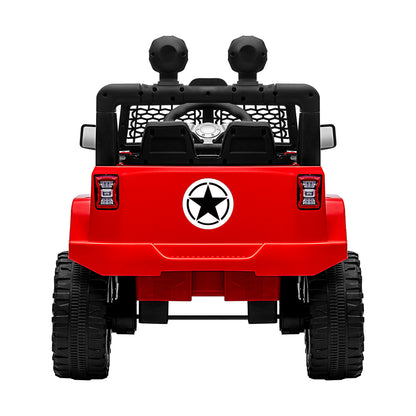 Jeep Kids Ride On Car with 12V Battery Twin Motors and Remote Control Red