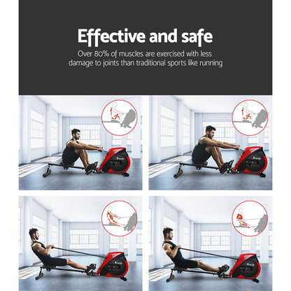 Rowing Machine Rower Elastic Rope Resistance Fitness Home Cardio