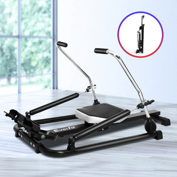  Rowing Exercise Machine Rower Hydraulic Resistance Fitness Gym Cardio