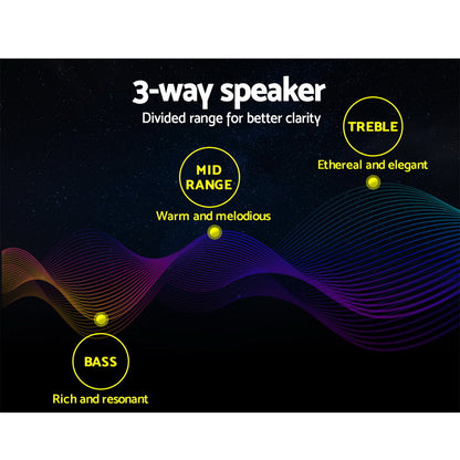 Set Of 2 6.5Inch Led Light Car Speakers